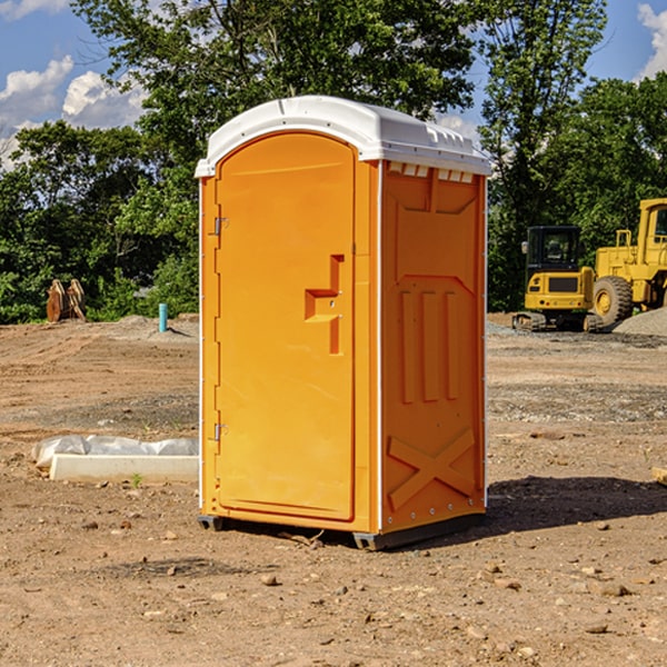 how often are the porta potties cleaned and serviced during a rental period in Houlton